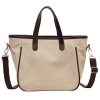Canvas Crossbody Bag Fashion Color Clash Tote for Women