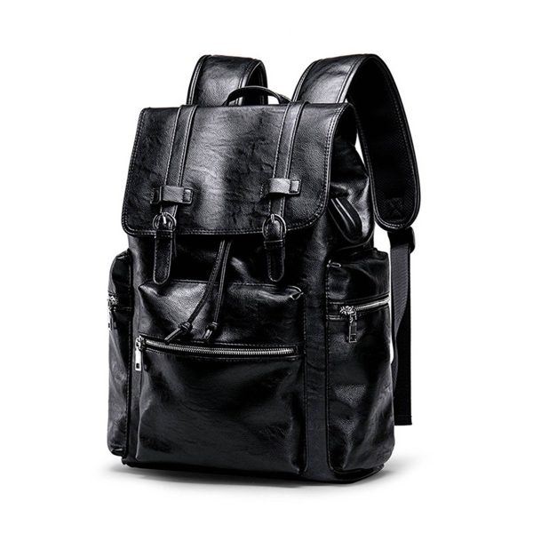 PU soft leather backpack