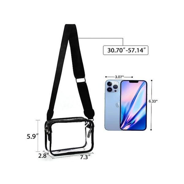 PVC Clear Crossbody shoulder Stadium Bag for Women