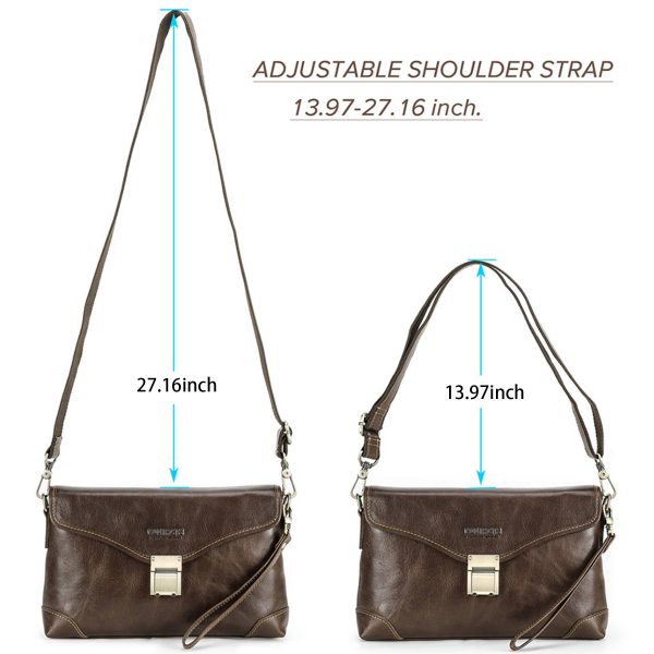 Genuine Leather Combination lock crossbody Messenger bag