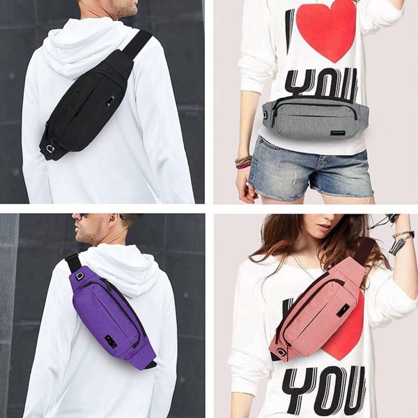 Large Crossbody Fanny Pack for Women Men Belt Bag