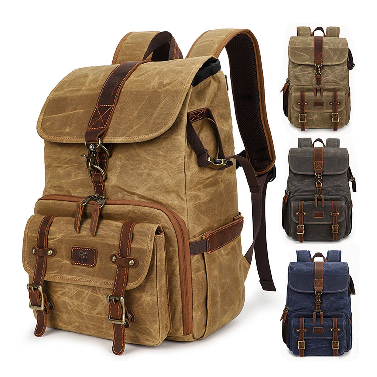 Canvas Waterproof Camera Backpack