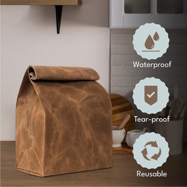 Waxed Canvas Lunch Bag