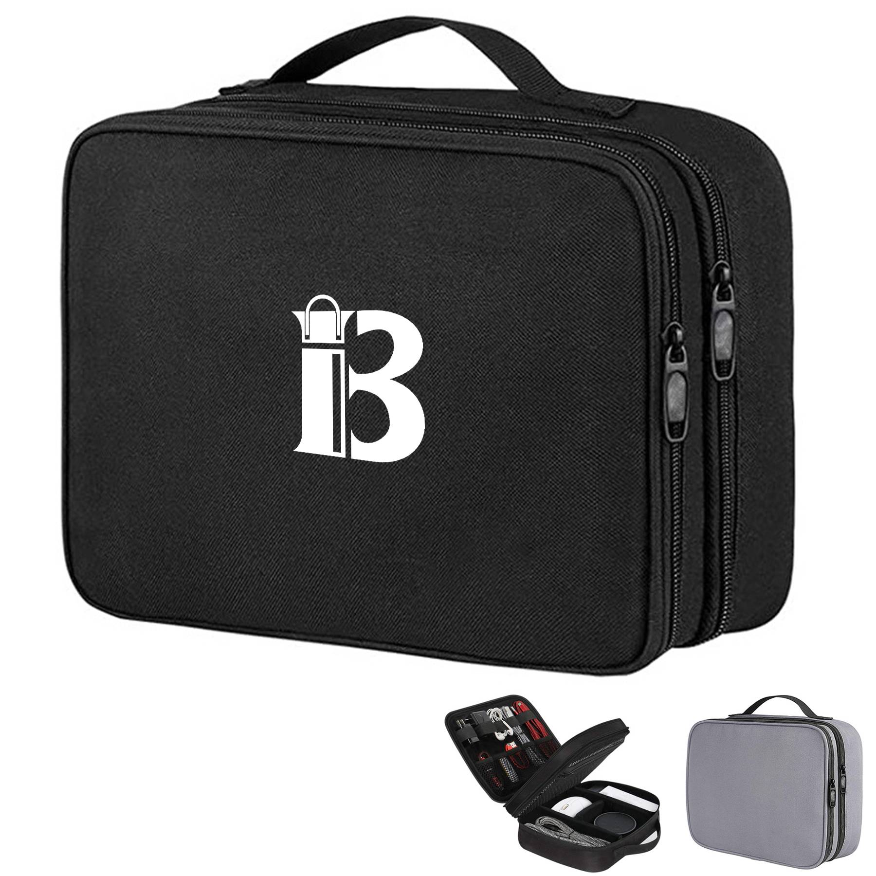 Travel Electronic Storage Bag with Adjustable Divider