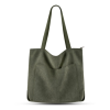 Women's Large Corduroy Tote Handbag with Shoulder Strap