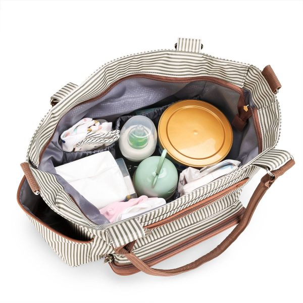 Polyester portable diaper tote bag set