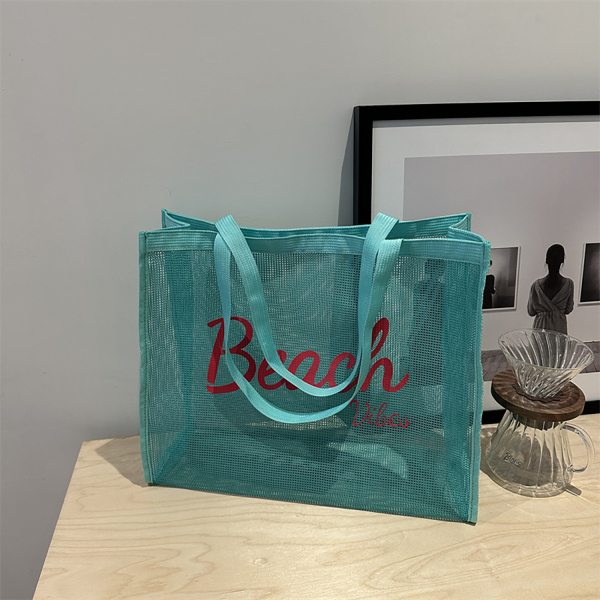 Large Capacity Sheer Mesh Beach Tote Bag