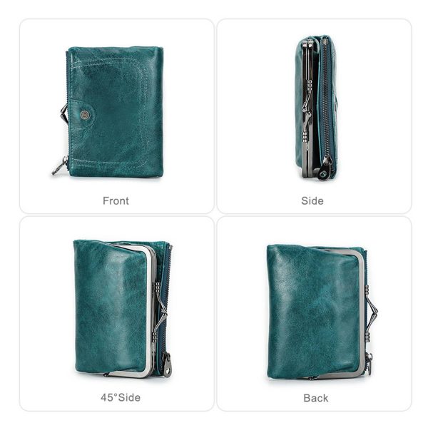 Genuine Leather RFID Clip Medium Waterproof Wallet