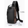 Men's Sports Chest Bag With Usb Charging Port