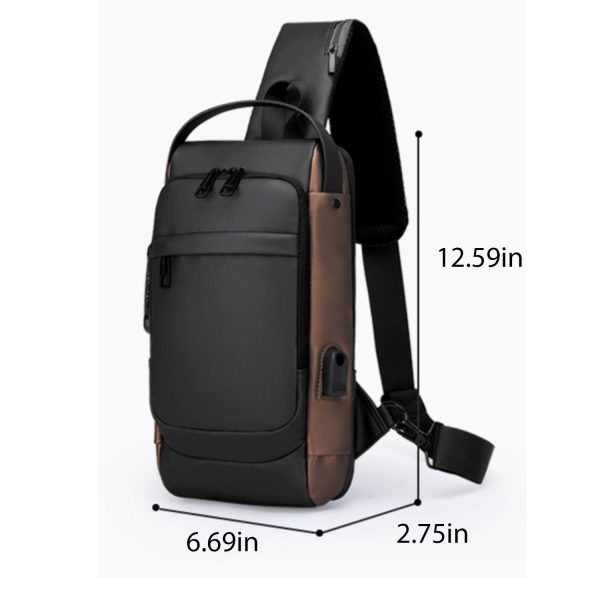 Men's Sports Chest Bag With Usb Charging Port