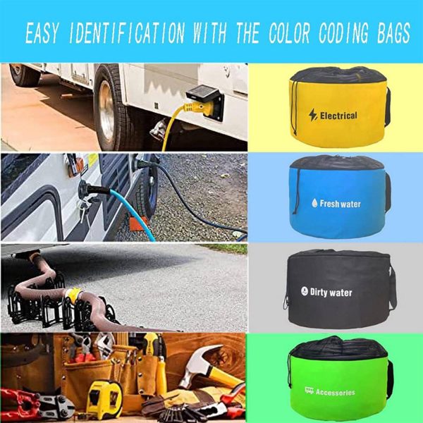 RV Hose And Wire Storage Bag Set