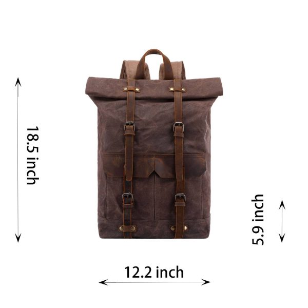 Waterproof Waxed Canvas Backpack for Men
