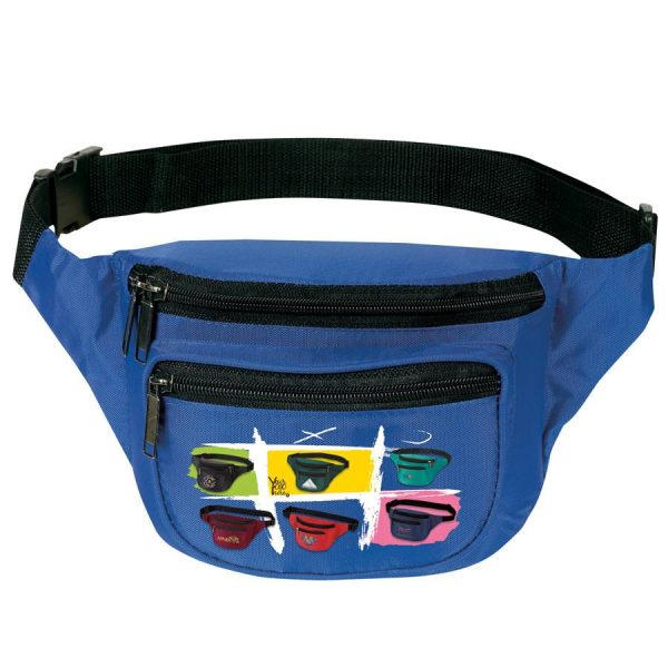 Oxford 3-Zip Fanny Pack Waist Bag