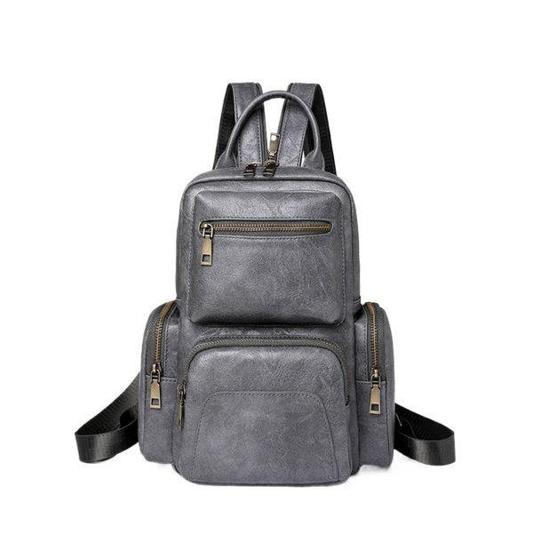 PU Leather Convertible Crossbody Backpack