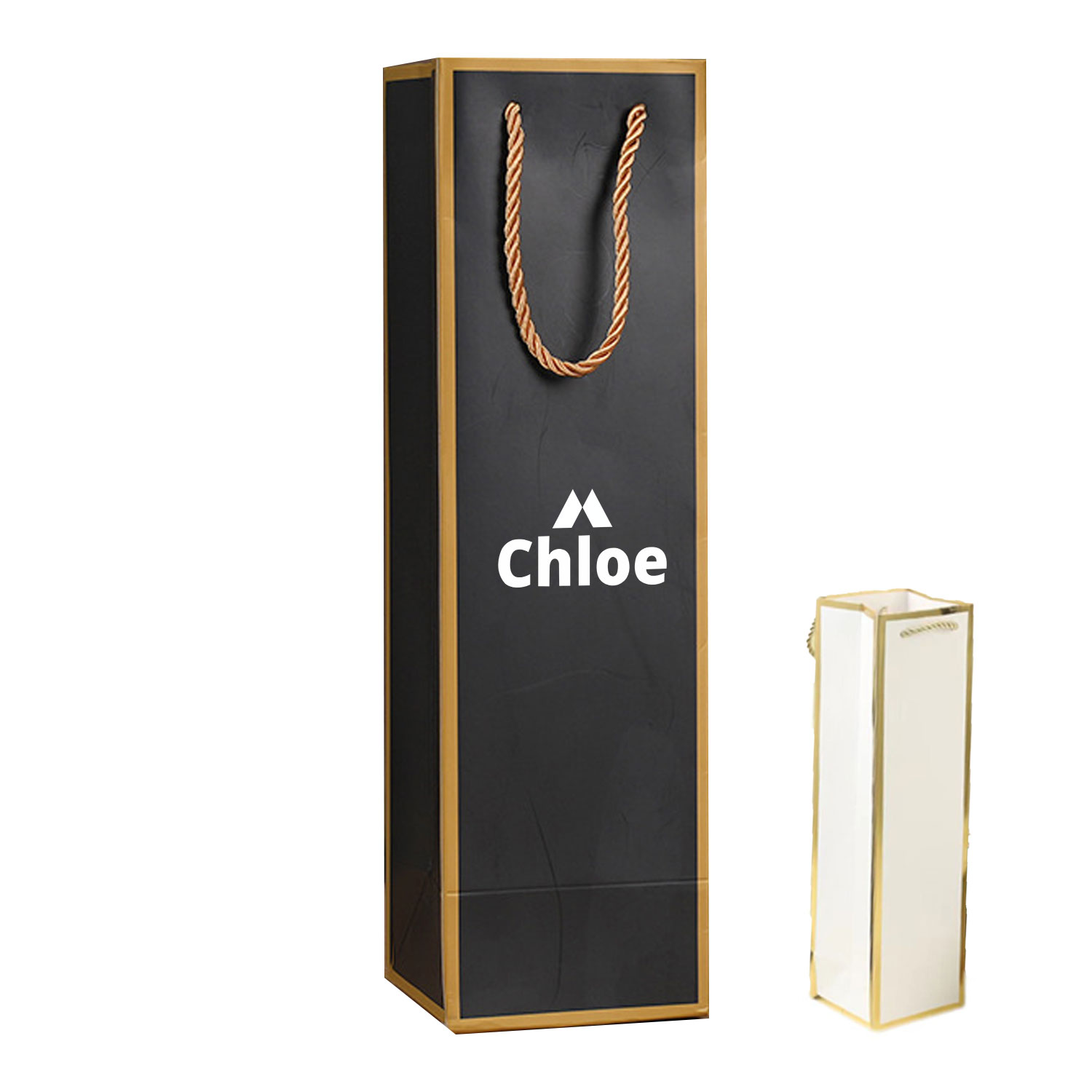 Gold Rim Wine Gift Paper Bag