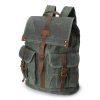 Versatile Canvas and Leather Backpack