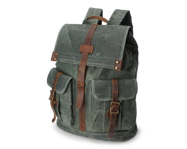 Versatile Canvas and Leather Backpack