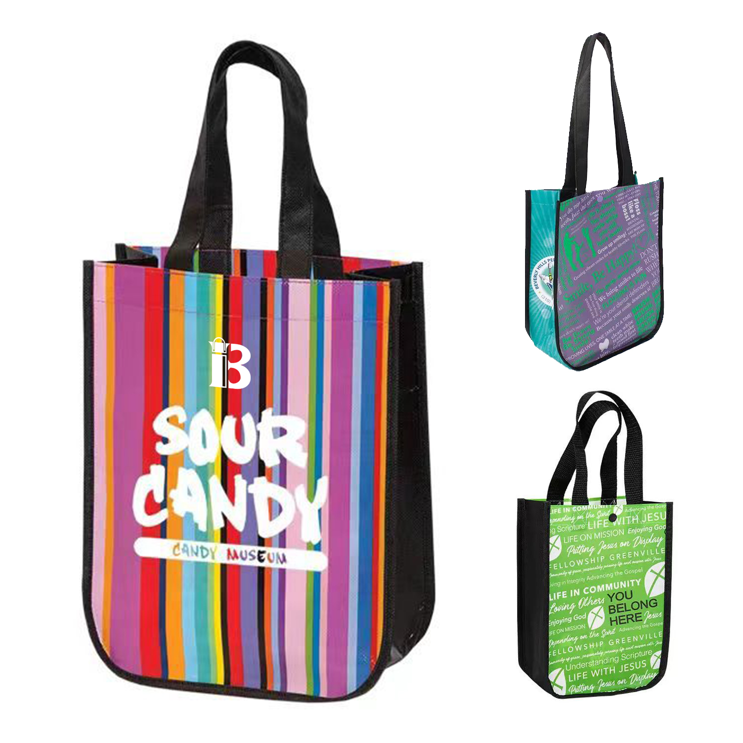 CUSTOM FULL COLOR LAMINATED SHOPPER TOTE BAG