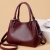 PU Leather Simple Casual Crossbody Shoulder Bag