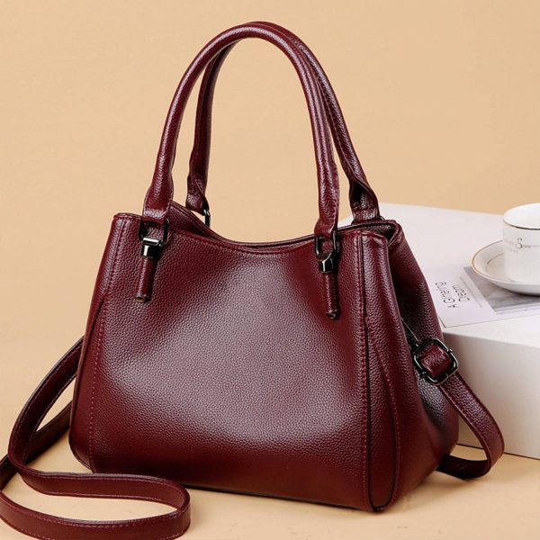 PU Leather Simple Casual Crossbody Shoulder Bag