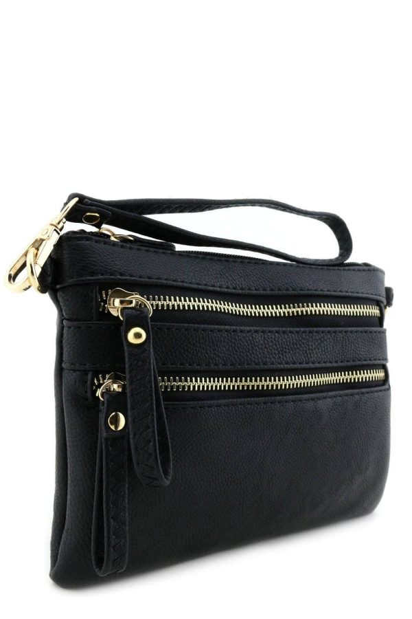 PU Leather Small Wristlet Crossbody Bag