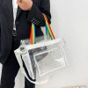 Transparent PVC tote fitness crossbody bag