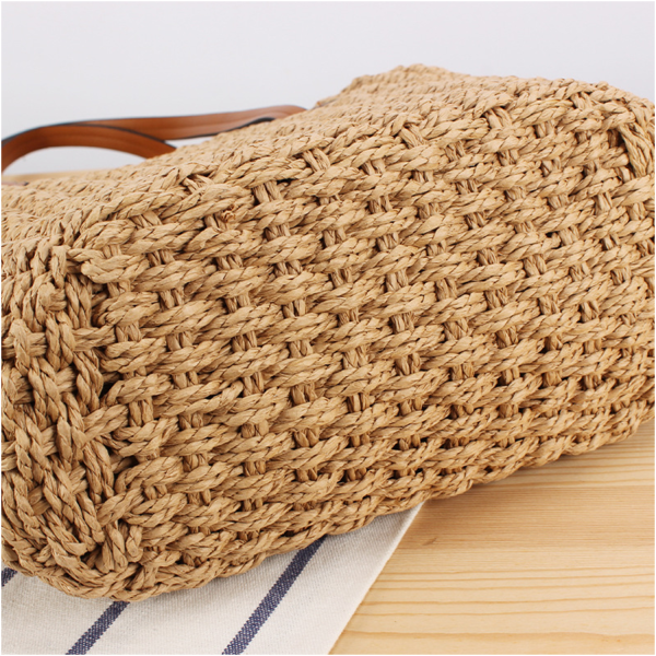Women Large Capacity Woven Straw Tote Bag