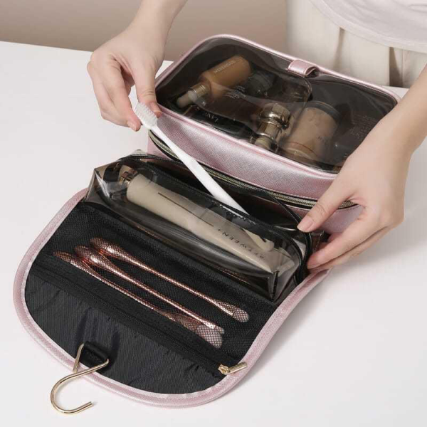 PU Travel Hanging Cosmetic Bag