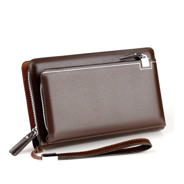 PU Leather Men's Handheld Purse