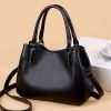 PU Leather Simple Casual Crossbody Shoulder Bag