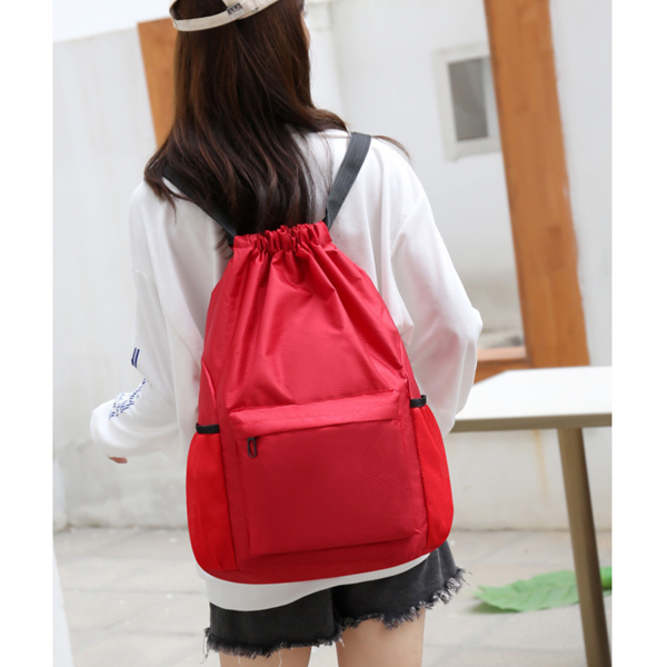 Sports Gym Drawstring Bag String Backpack