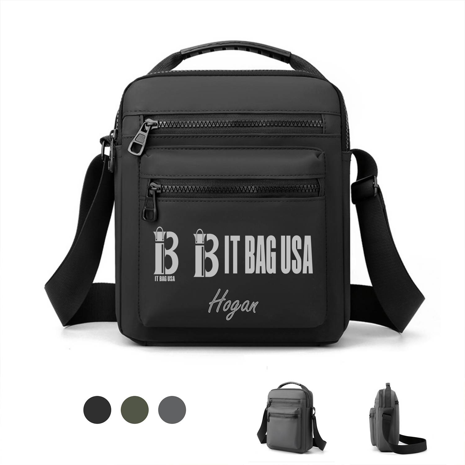 Men'S Waterproof Oxford Cloth Cross-Body Bag