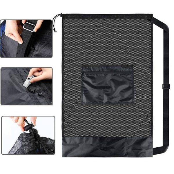 Large Mesh Drawstring Sling Ball Bag