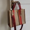 Canvas Tote Bag Vintage Stripe Customized for Women