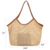 Jute Straw Woven Tote Bag, Handmade Weaving Shoulder Bag