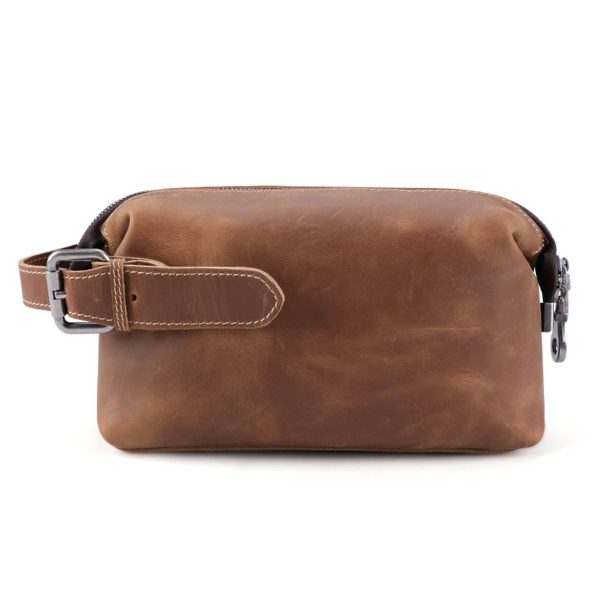 Genuine Leather Clutch for Men Organizer Wrist Bag