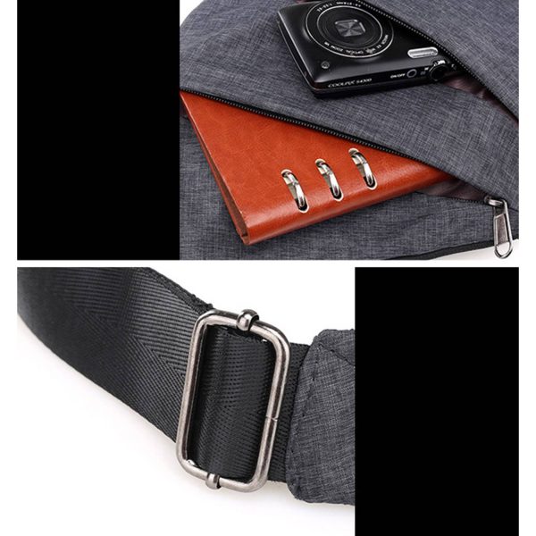 Large capacity multi-pocket shoulder bag