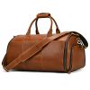 Genuine Leather Weekender Garment Duffle Bag
