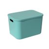 Plastic desktop storage box with cover