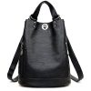 Pu high-capacity Bucket Backpack Women