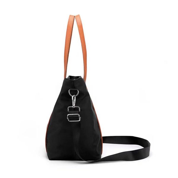 Leather Nylon Shoulder Crossbody Bag