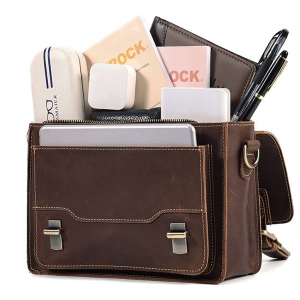 Vintage Leather Messenger Bag