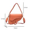 PU Leather Ladies Saddle Handbag Crossbody Bag
