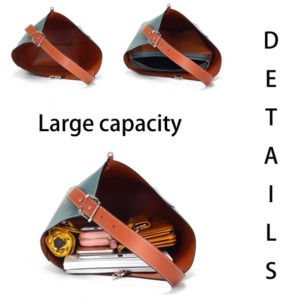 Genuine Leather Large-capacity commuter tote bag