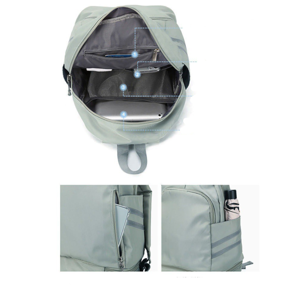 Gym Bag For Women Waterproof Backpack With Shoe Compartment