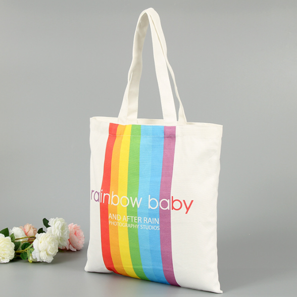 Rainbow Canvas Tote Bag