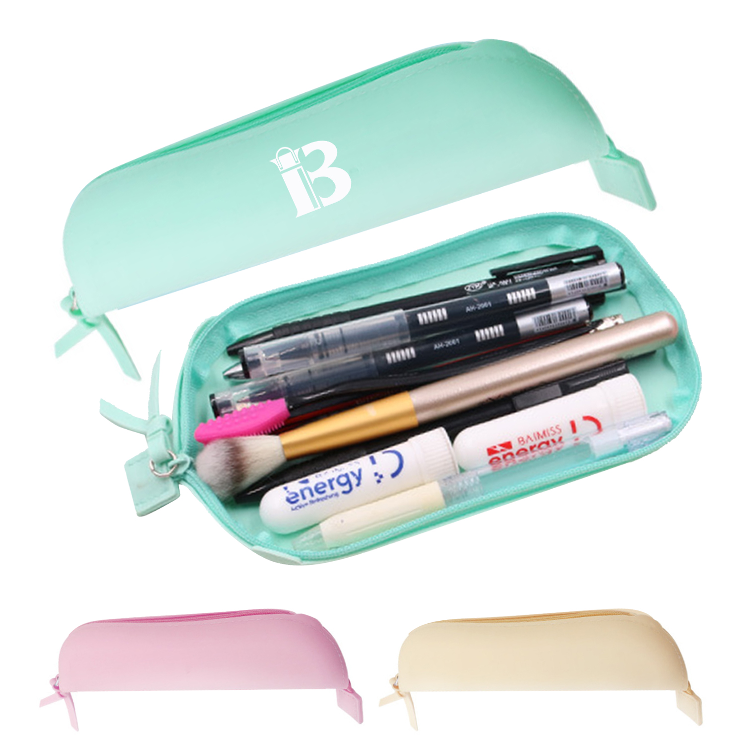 Silicone Organizing Cosmetics with Zipper