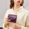 Leather Slim Bifold Purse Card Holder Wallets Women