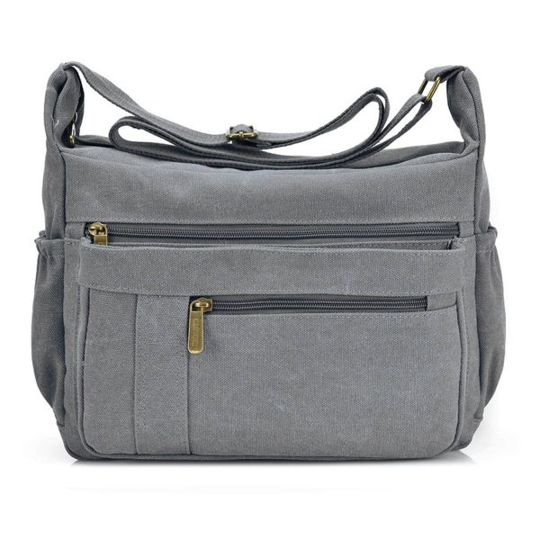 Light Weight Canvas Messenger CrossBody Bag for Women