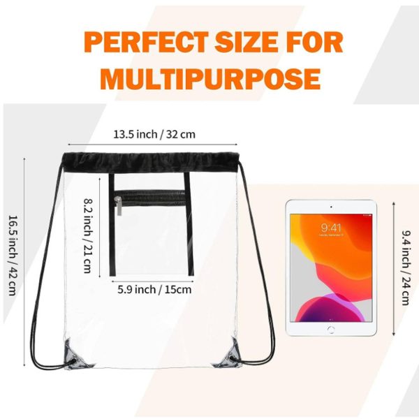 Travel Waterproof Clear Drawstring Bag